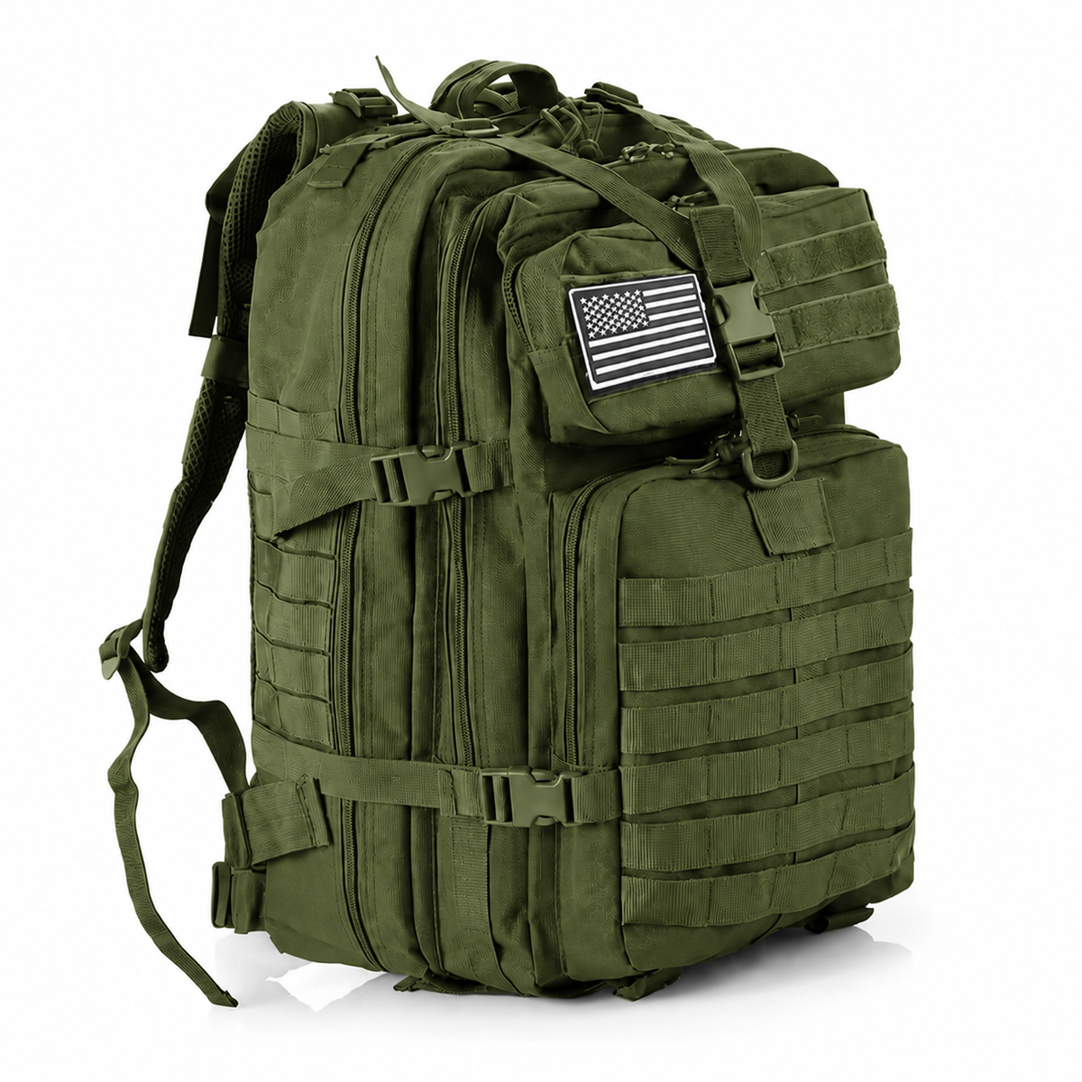 Sac à Dos Tactique Kaki Imperméable MOLLE 45L