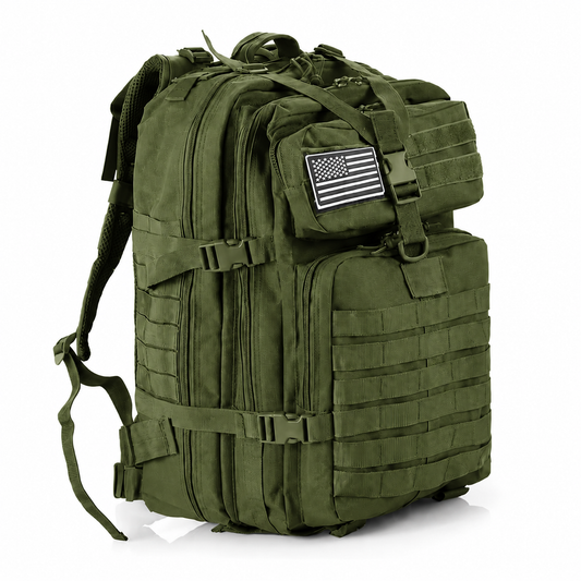 Sac à Dos Tactique Kaki Imperméable MOLLE 45L