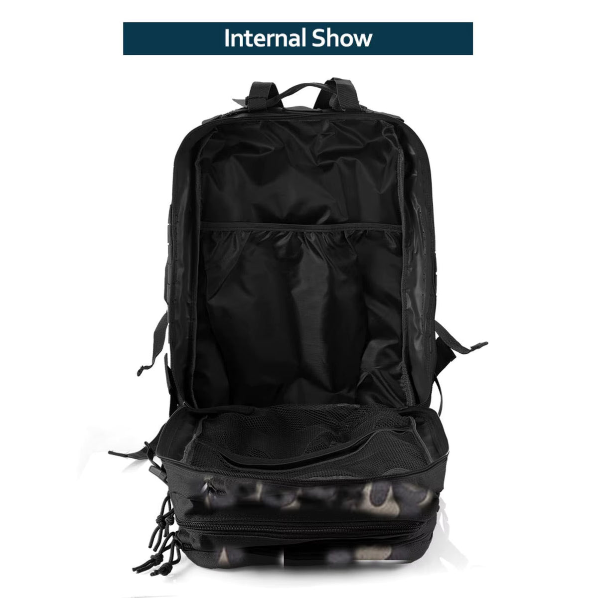 Sac à Dos Tactique Kaki Imperméable MOLLE 45L